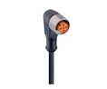 Cordset, M12 Socket - Bare End, 5 Conductors, 5m, IP65 / IP67 / IP68, Black